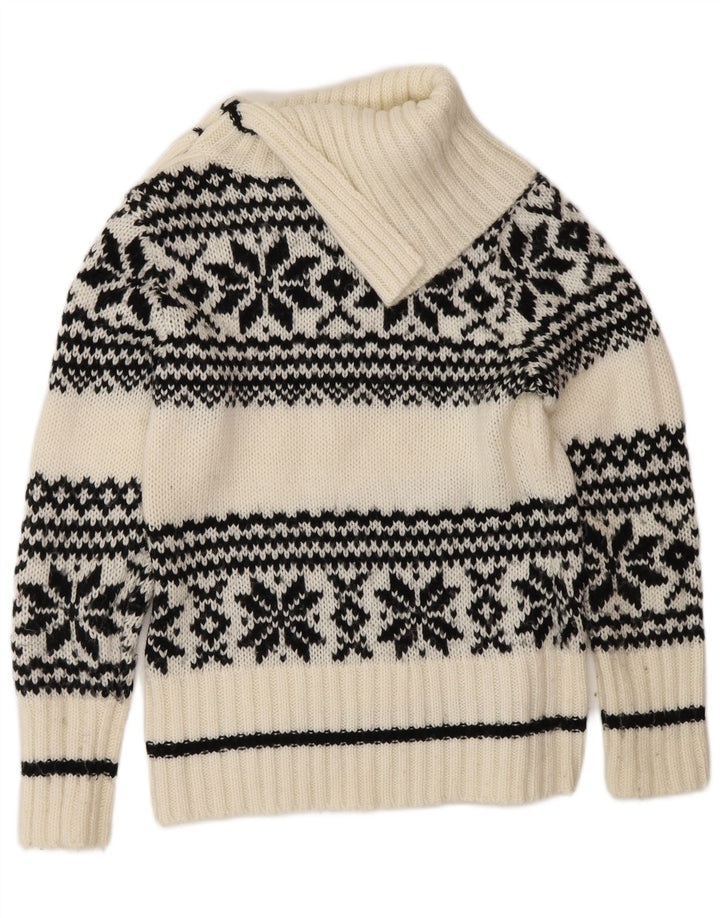 Yessica ženski džemper s dugmadima i ovratnikom UK 14 Srednje bijela zimska