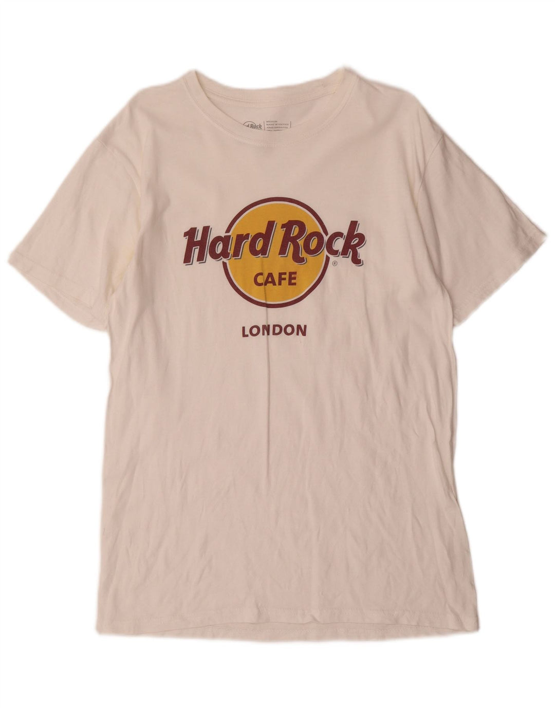 HARD ROCK CAFE Muška londonska majica kratkih rukava srednje veličine, bijeli pamuk