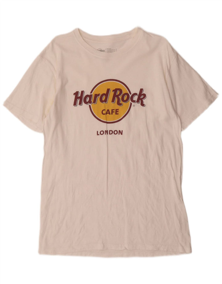 HARD ROCK CAFE Muška londonska majica kratkih rukava srednje veličine, bijeli pamuk