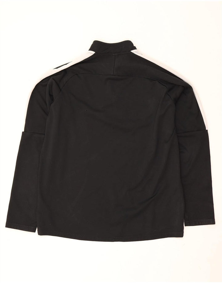 Nike Dri Fit majica s izrezom na patent i gornji dio trenirke srednje crne boje