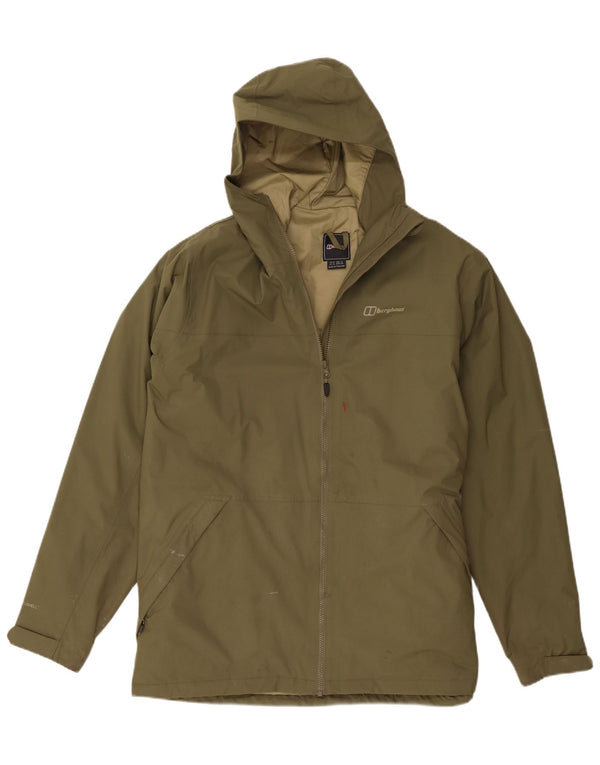Berghaus muška kišna jakna s kapuljačom UK 42 XL kaki poliamid