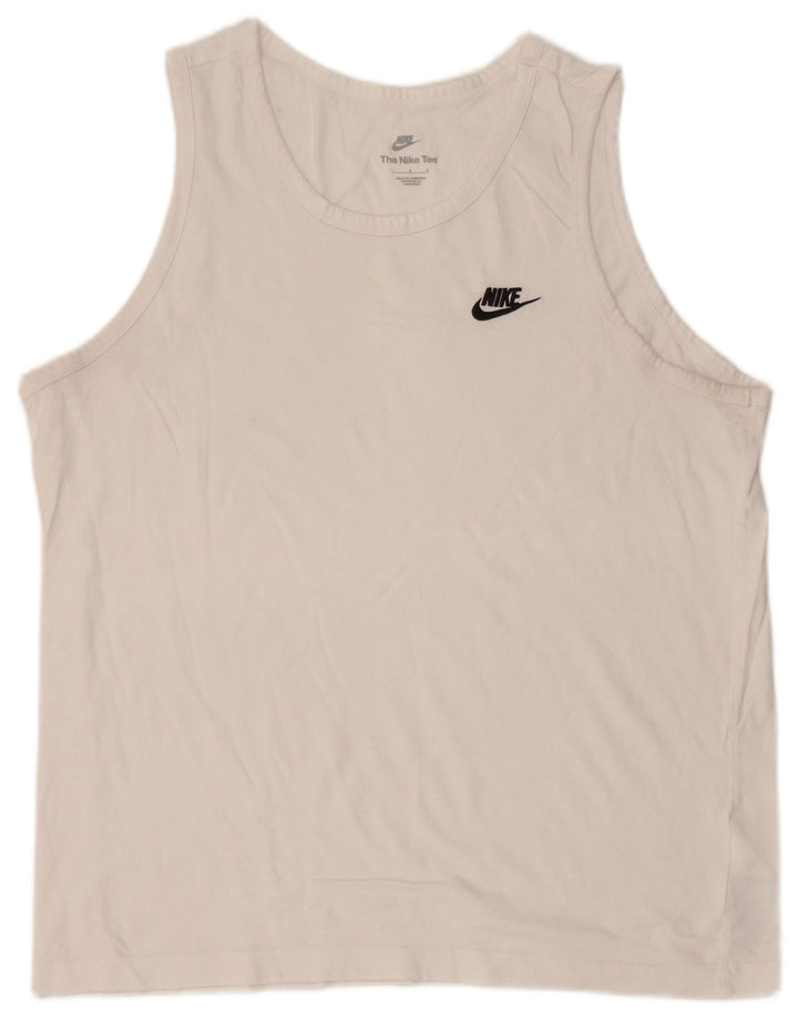 Nike Muški gornji dio prsluka Large White Cotton