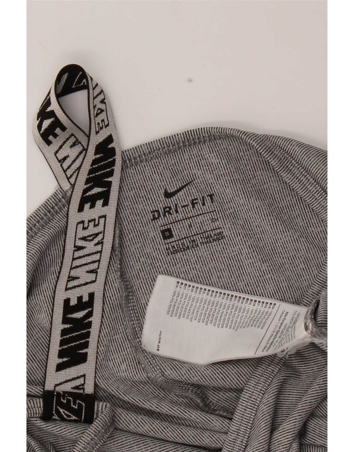 Nike Ženski Dri Fit Graphic Vest Top UK 8 Small Gray Colourblock Poliester
