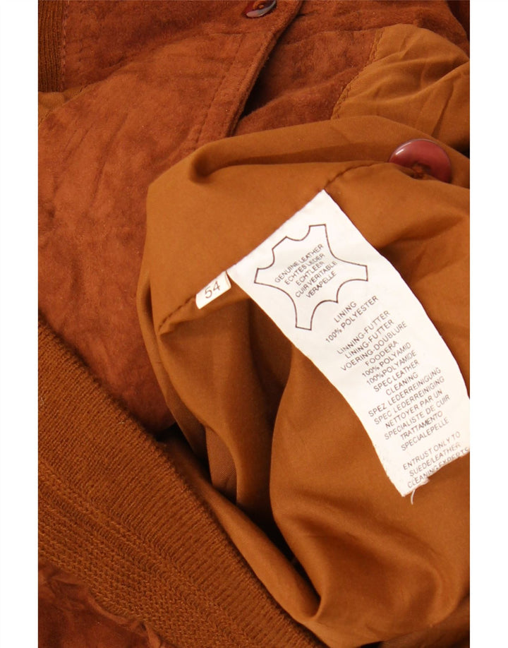 Vintage muška bomber jakna od brušene kože EU 54 2XL smeđa
