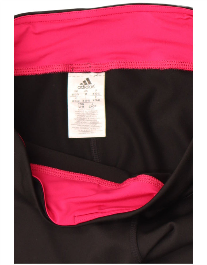 Adidas ženske Climalite Capri tajice UK 12/14 Srednje crni poliester