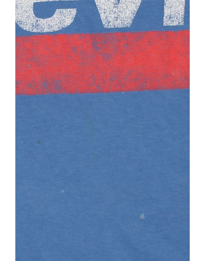 LEVI'S Mens Graphic T-Shirt Top XL Blue Cotton Vintage Levi's and Second-Hand Levi's from Messina Hembry 