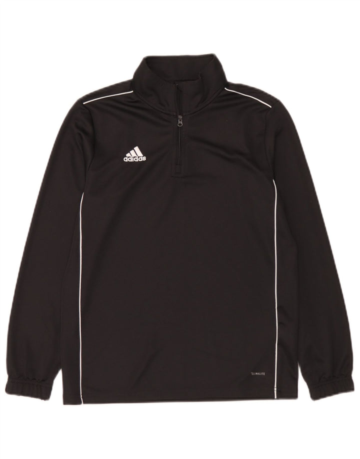 Adidas Climalite majica s izrezom i dugim rukavima za dječake 11-12 godina crna poliester