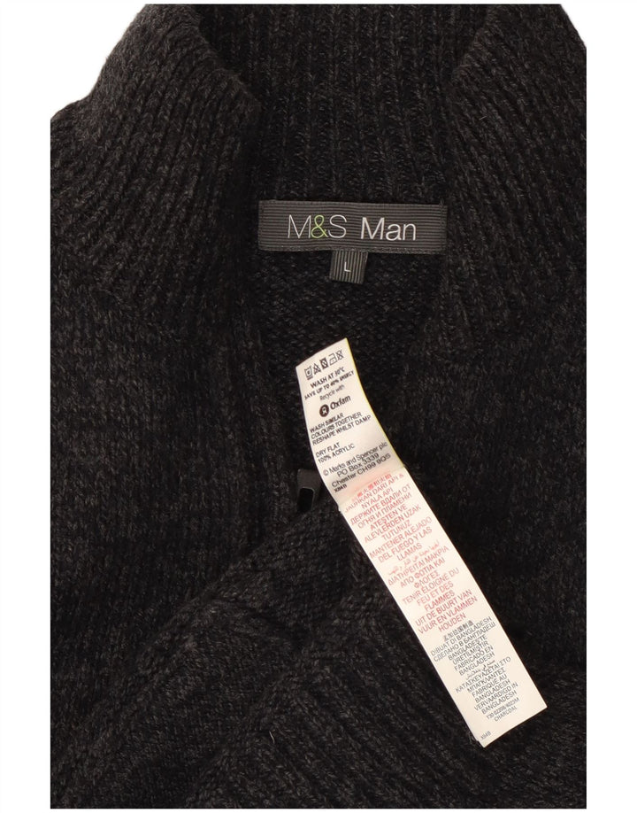 Marks & Spencer muški kardigan pulover veliki sivi akril