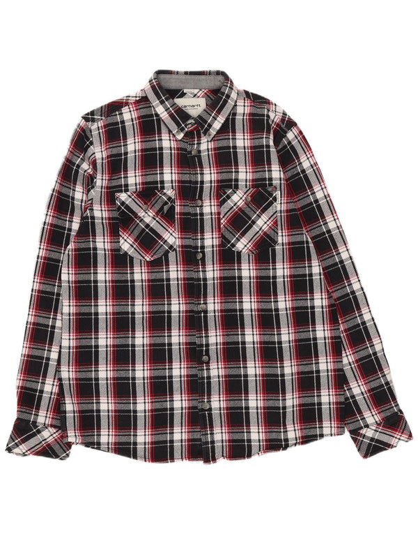 Carhartt muška radnička odjeća Klasična flanelska košulja velikog crnog kariranog kroja