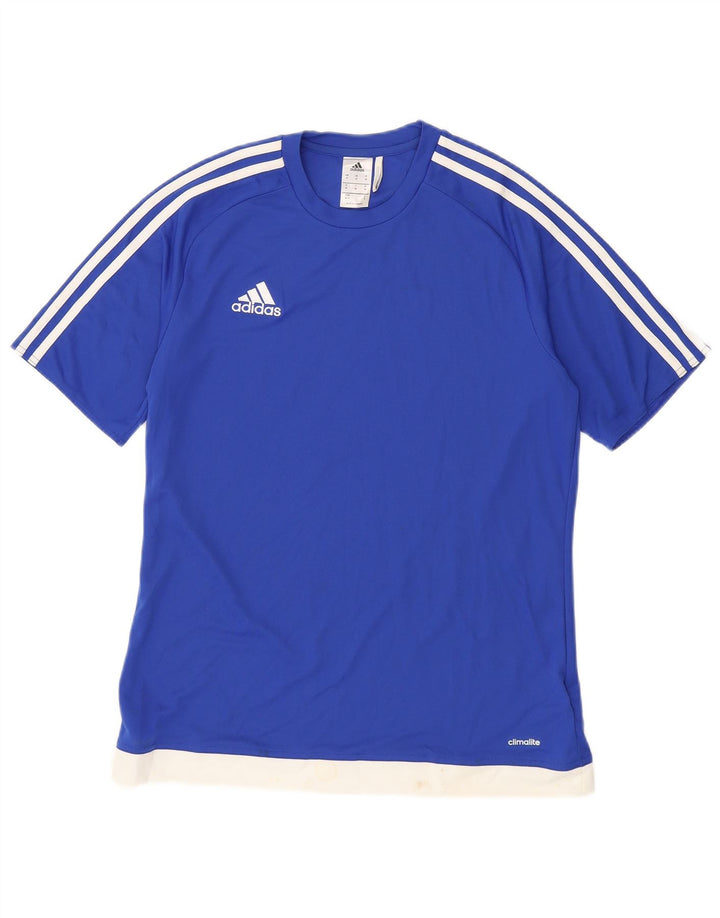 ADIDAS Muška Climalite majica kratkih rukava Srednje plava poliesterska boja