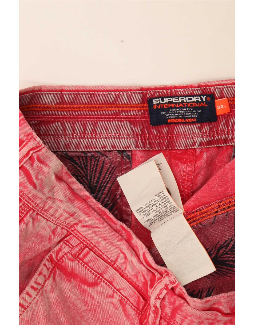 Superdry muške traper kratke hlače W34 veliki crveni pamuk