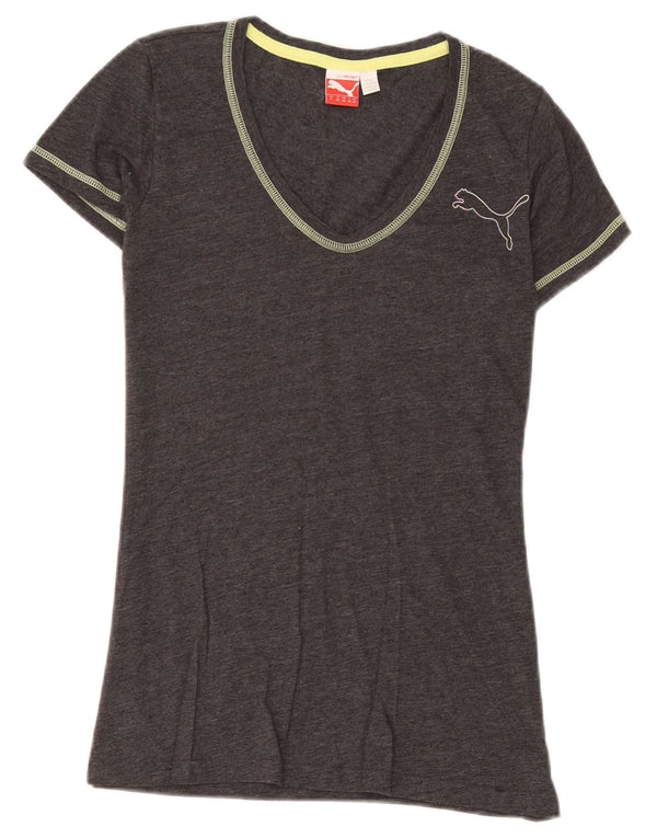 Puma ženska majica kratkih rukava s grafičkim motivima, UK 10 Small Grey Flected Cotton