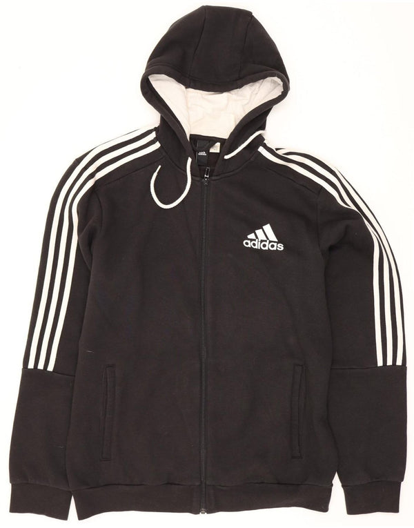 Adidas muški pulover s kapuljačom na patentni zatvarač veliki crni