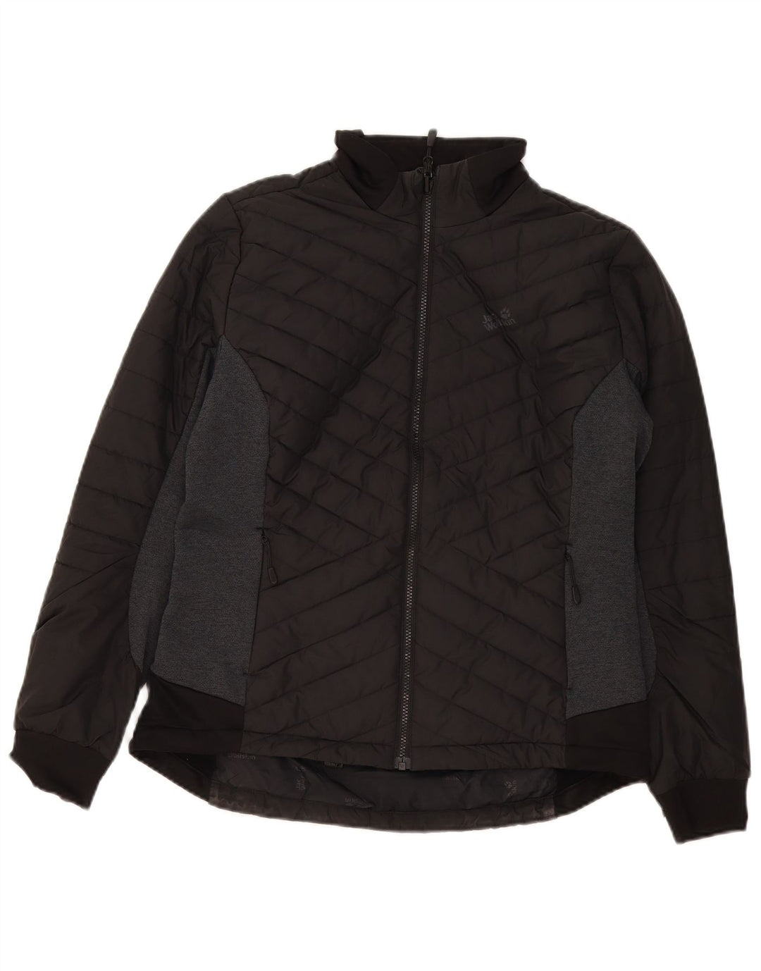 Jack Wolfskin ženska podstavljena jakna UK 16 veliki crni poliester u boji