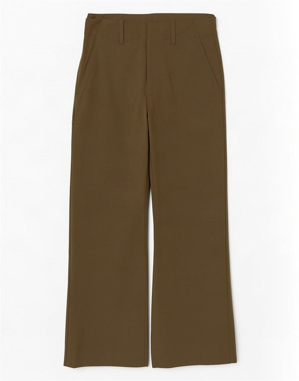 Zara ženske chino hlače sa širokim nogavicama visokog struka XS W24 L28 kaki poliester