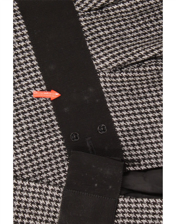 Max & Co. Ženska jakna sa jaknom s 2 gumba UK 14 Srednje siva houndstooth