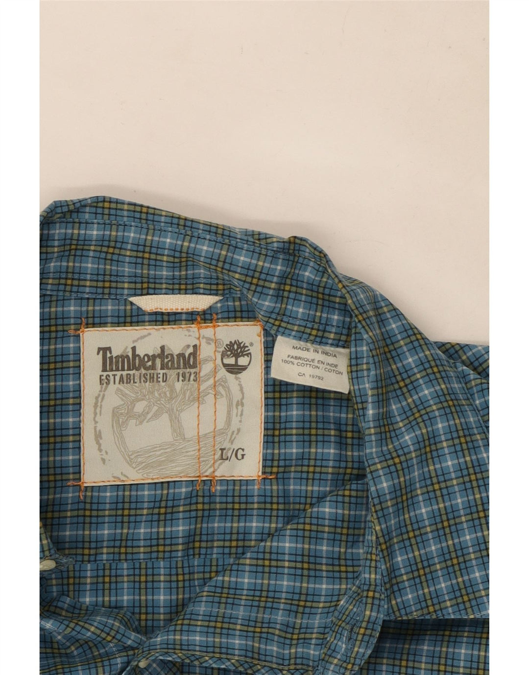 Timberland muška košulja veliki plavi karirani pamuk