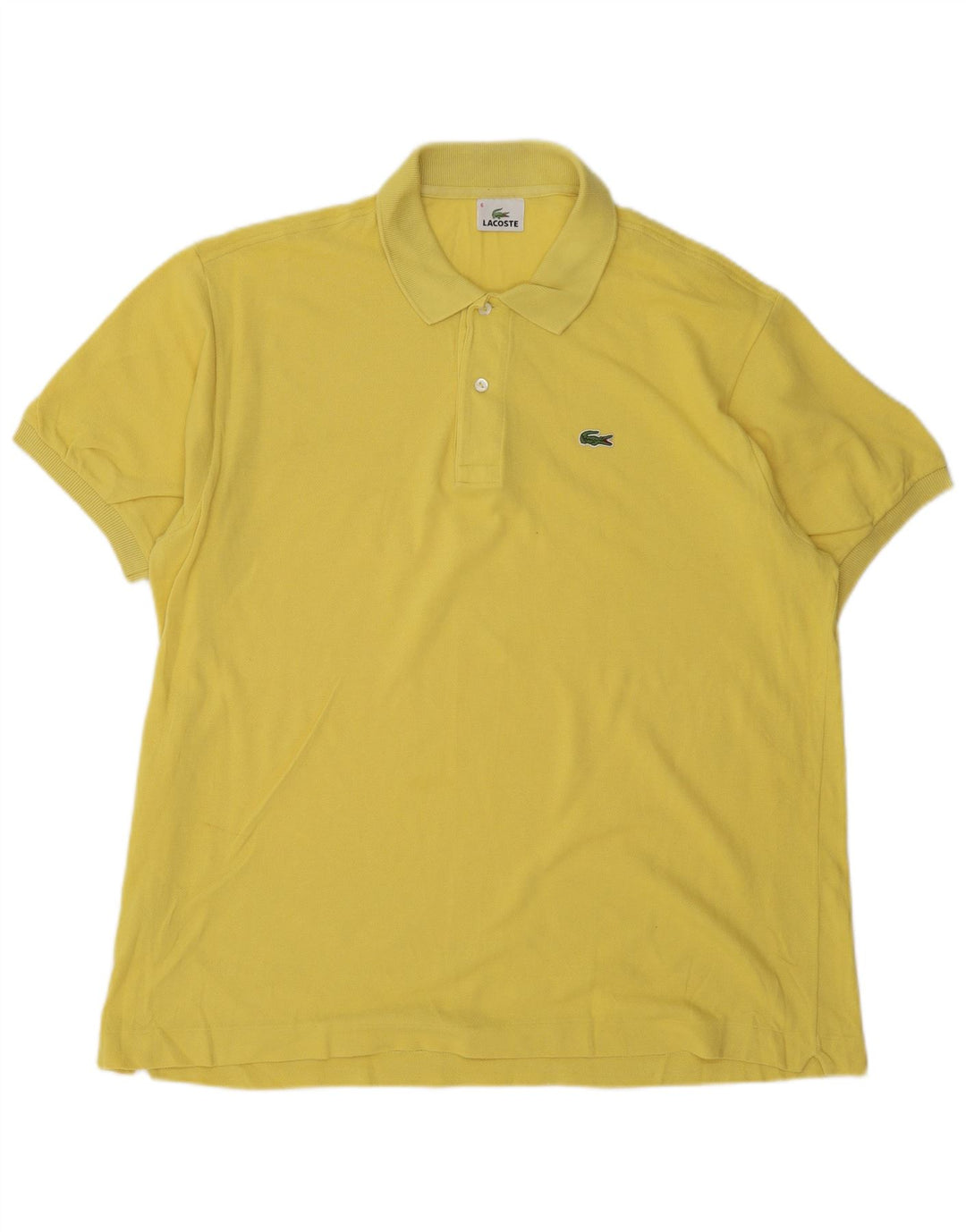 LACOSTE Mens Polo Shirt Size 6 XL Yellow Cotton Vintage Lacoste and Second-Hand Lacoste from Messina Hembry 