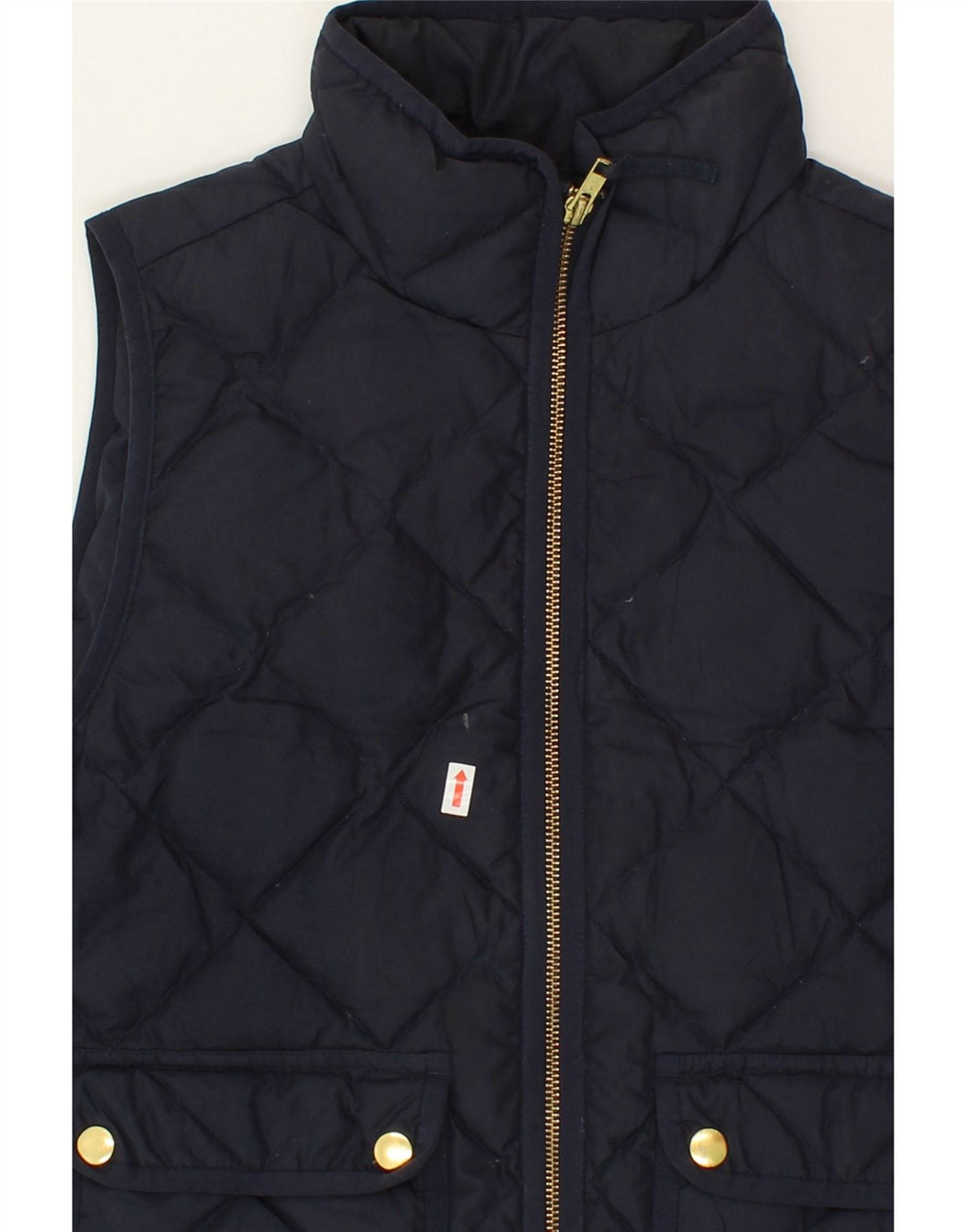 J. CREW Womens Quilted Gilet UK 6 XS Navy Blue Polyester Vintage J. Crew and Second-Hand J. Crew from Messina Hembry 