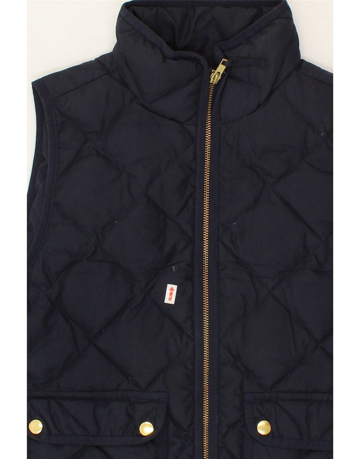 J. CREW Womens Quilted Gilet UK 6 XS Navy Blue Polyester Vintage J. Crew and Second-Hand J. Crew from Messina Hembry 