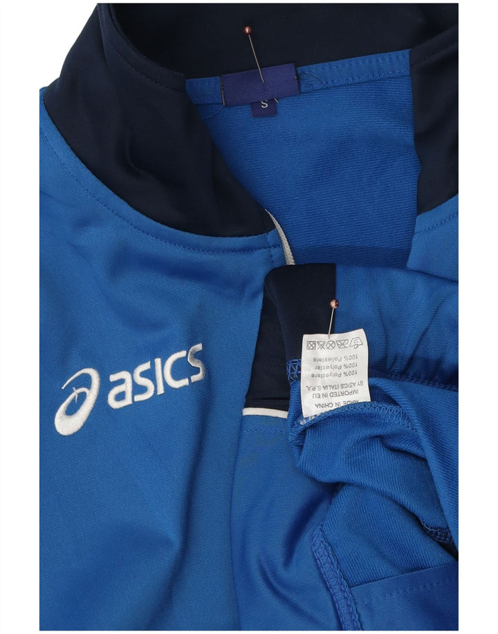 Asics muška gornja jakna trenirke Mala plava poliesterska boja