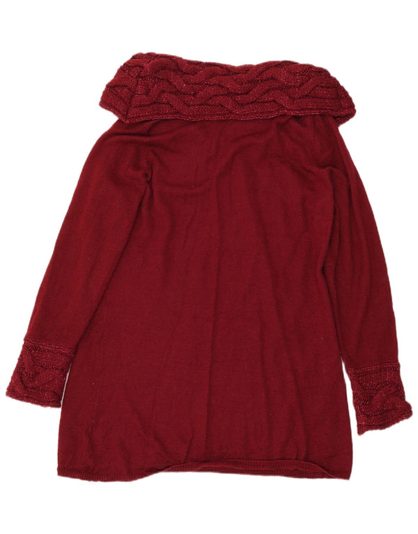 Marks & Spencer Womens Roll Neck Jumper Sweater UK 18 XL Red Acrylic