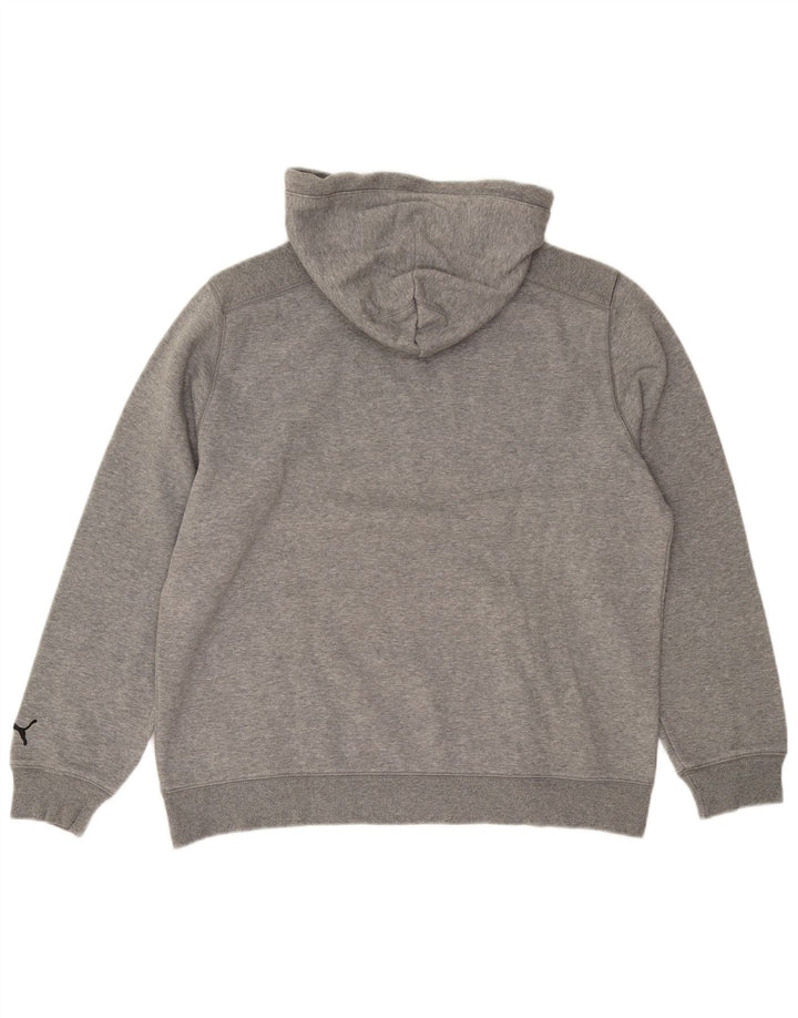 Puma muška majica s kapuljačom, veliki sivi pamuk