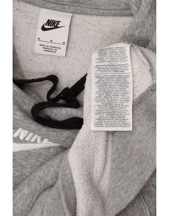 NIKE muška majica s kapuljačom s grafičkim motivima, srednje sivi, pamuk