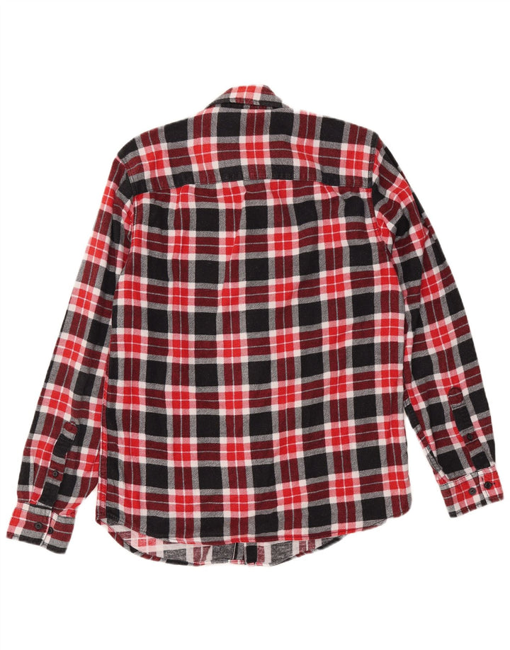 JACK & JONES Muška flanelska košulja srednje crvene karirane pamučne boje