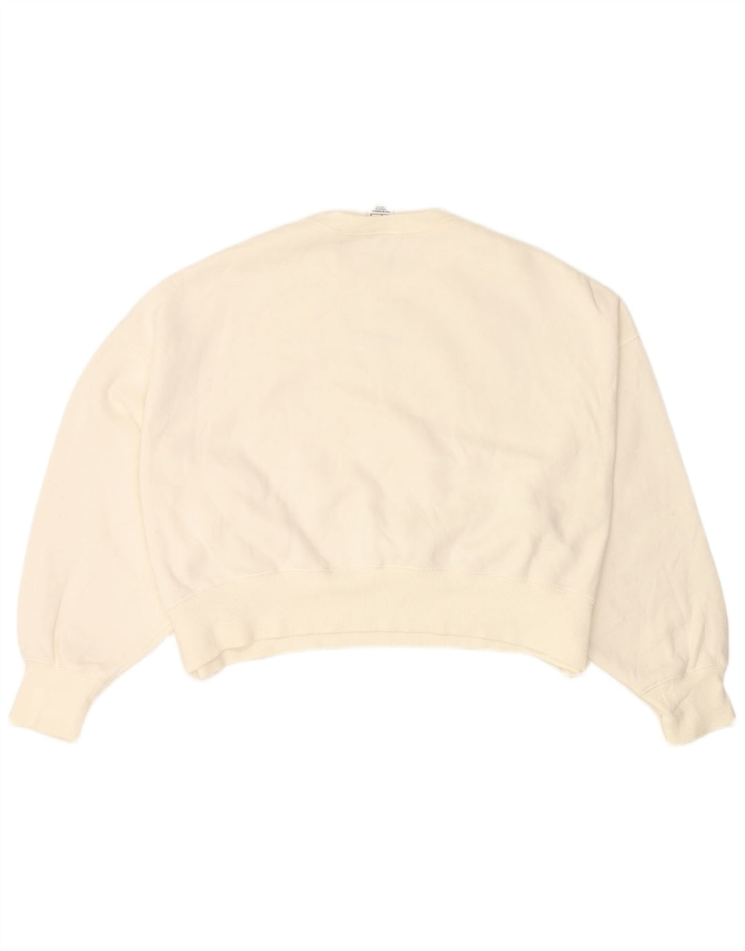 NIKE Ženska kratka prekomjerna majica s kratkim rukavima UK 14 Srednje bijeli pamuk