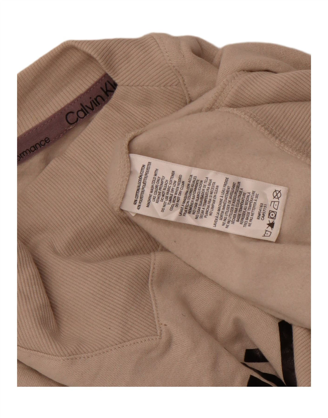 Calvin Klein Ženski džemper s grafičkim motivima UK 16 Large Beige Cotton