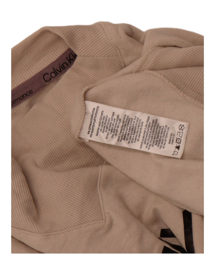 Calvin Klein Ženski džemper s grafičkim motivima UK 16 Large Beige Cotton