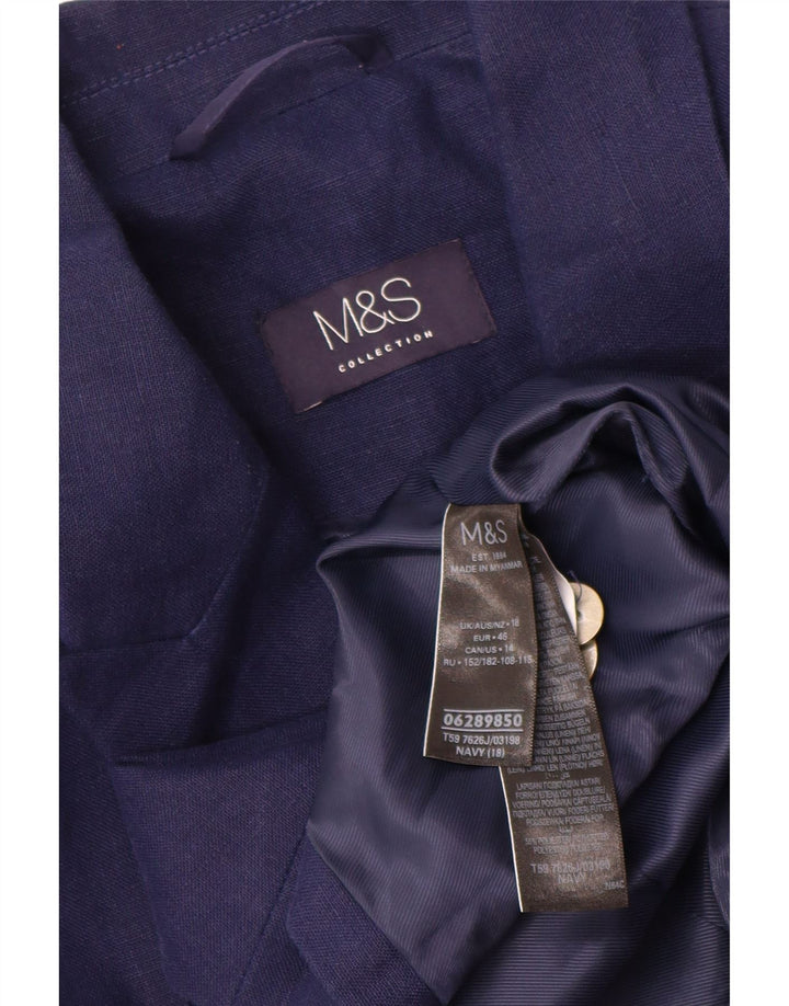 Marks & Spencer ženski sako s dvostrukim kopčanjem UK 18 XL tamnoplava