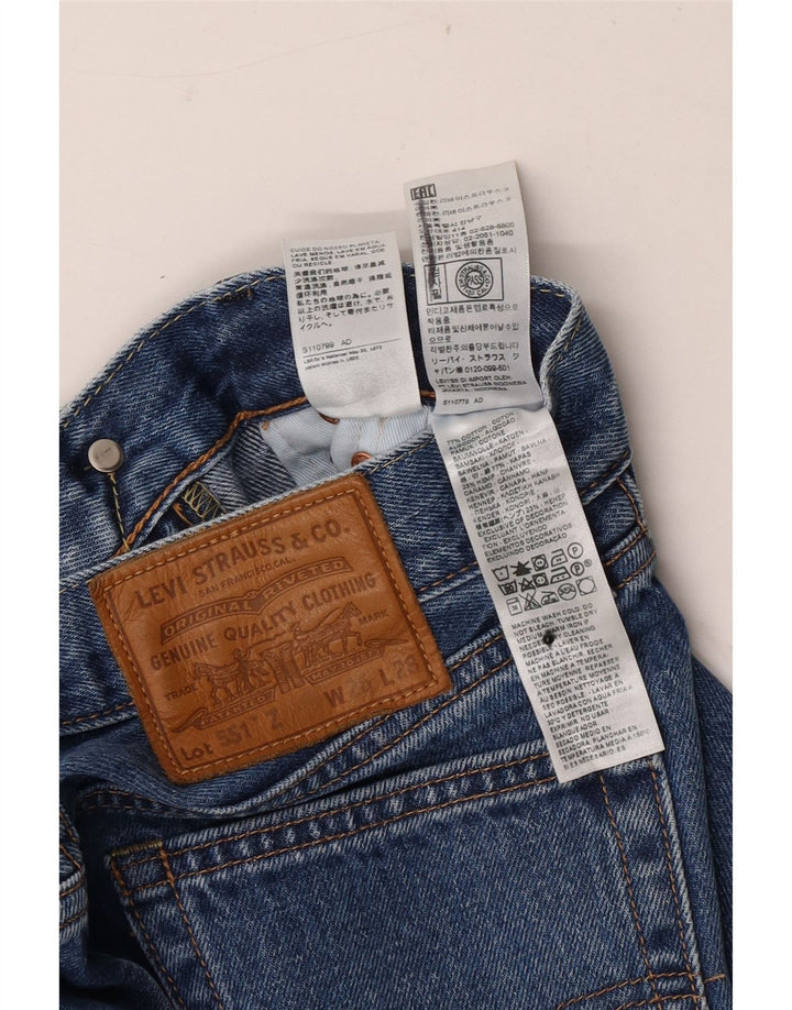 Levi's muške 551 ravne traperice W26 L28 plavi pamuk
