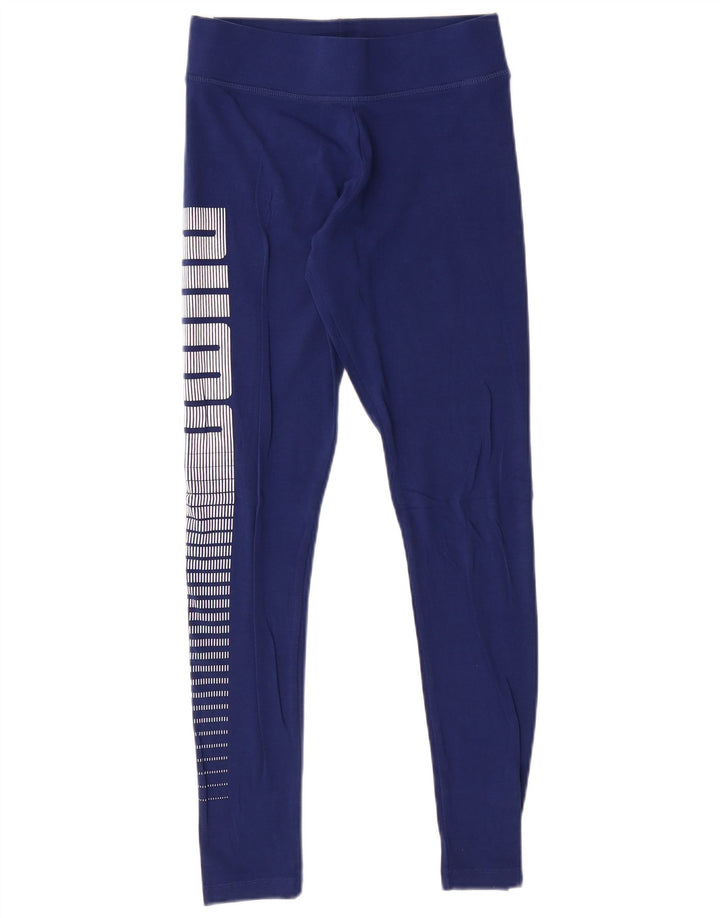 PUMA Ženske grafičke tajice UK 10 Small Blue Cotton