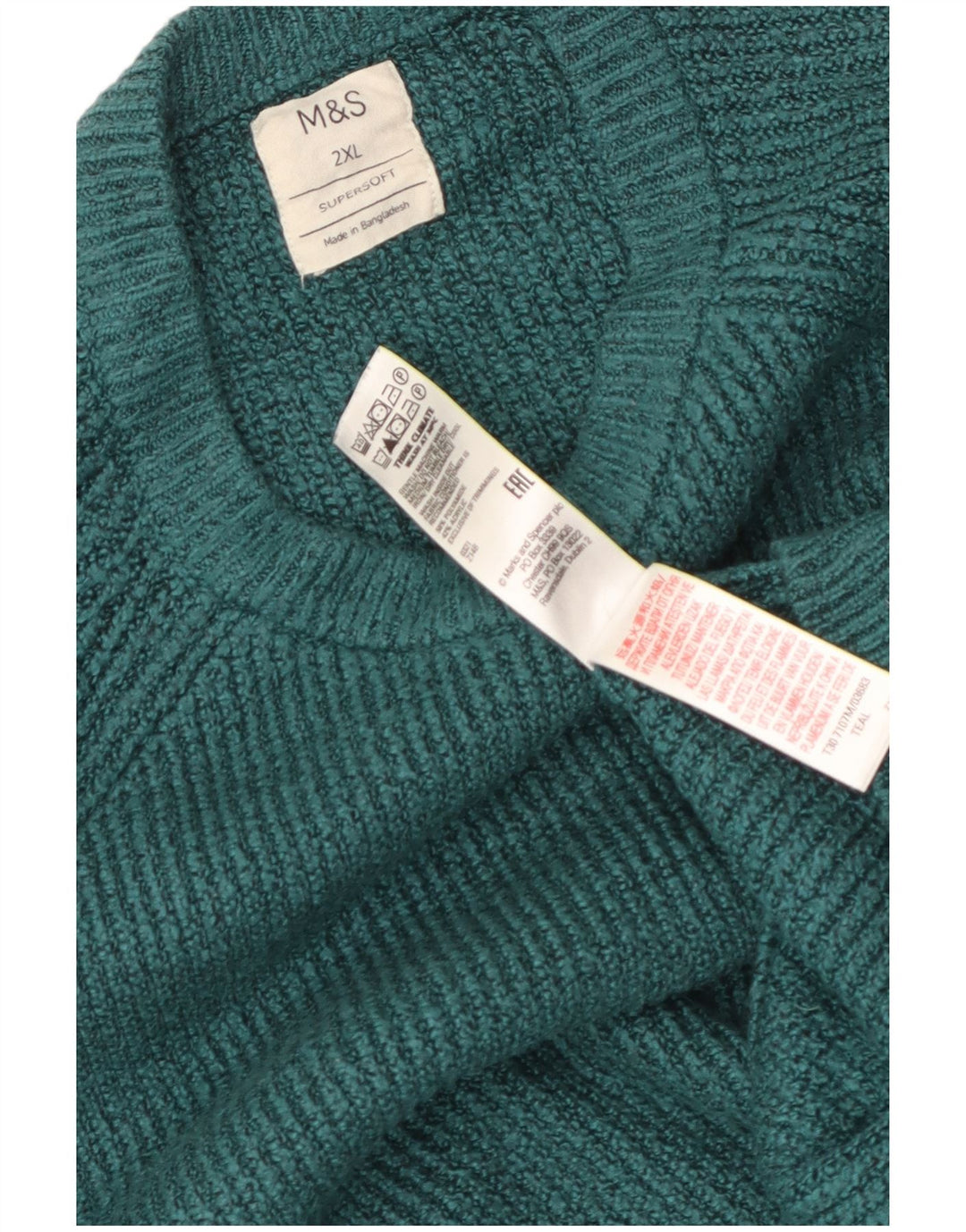Marks & Spencer muški džemper s okruglim izrezom 2XL zeleni poliamid