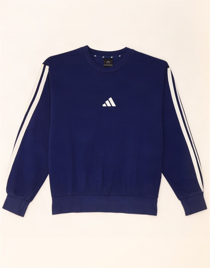 Adidas muška majica s kratkim rukavima, srednje tamnoplavi pamuk