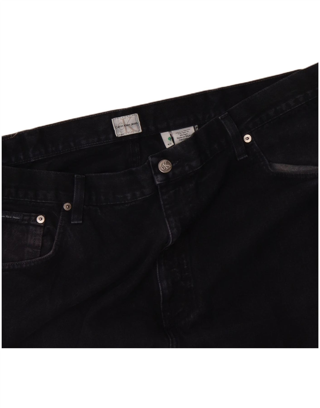 CALVIN KLEIN Muške široke traperice W40 L27 tamnoplavi pamuk