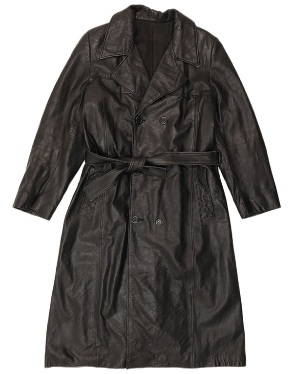 PASCUCCI muški kožni kaput s dvostrukim kopčanjem IT 50 veliki crni kožni