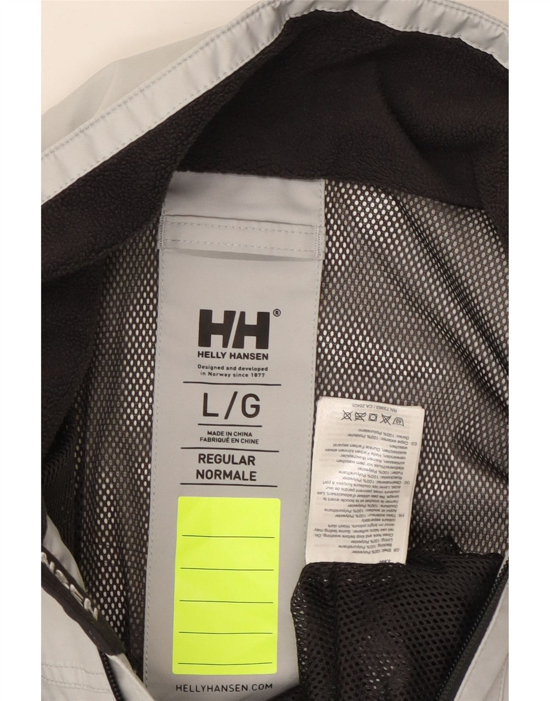 Helly Hansen muška kišna jakna s grafičkim motivima UK 40 veliki sivi poliester