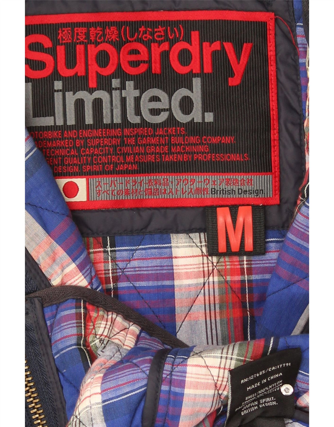 Superdry ženska prošivena jakna UK 12 Srednji tamnoplavi najlon