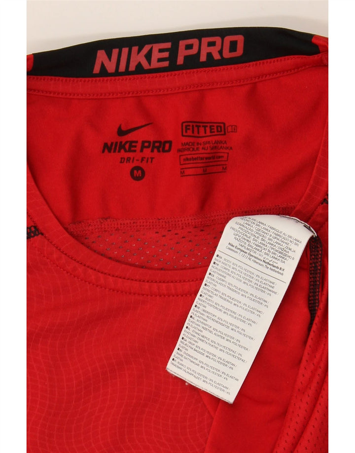 NIKE muška Dri Fit grafička majica kratkih rukava srednje crvene boje od poliestera