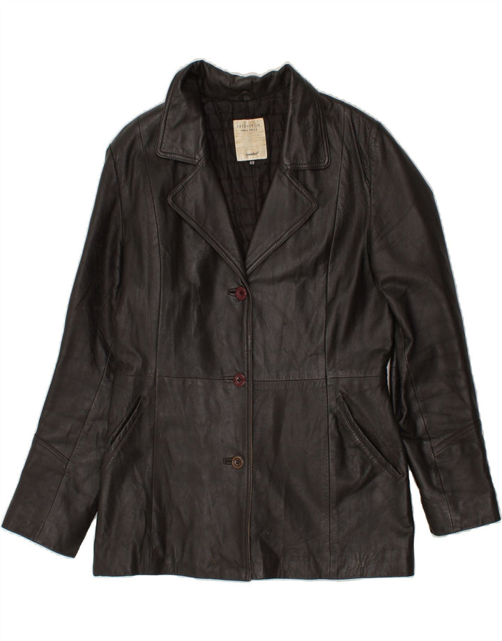 FREEHERON Womens Leather Jacket IT 48 XL Brown Leather Vintage Freeheron and Second-Hand Freeheron from Messina Hembry 