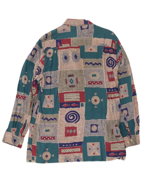 Vintage muška košulja UK 15 1/2 srednje raznobojna patchwork retro
