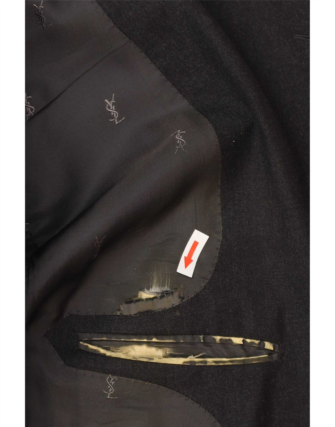 Yves Saint Laurent muška jakna sa 2 gumba IT 56 3XL siva vunena klasična