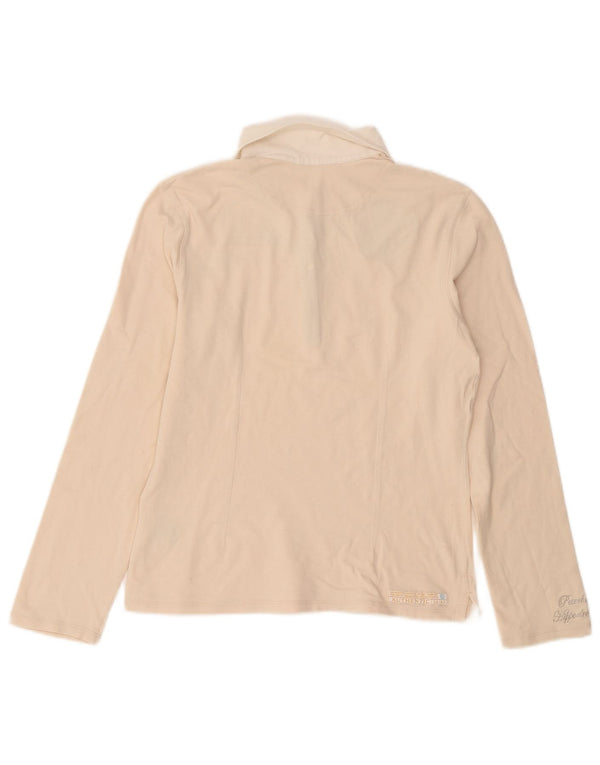 La Martina ženska polo majica dugih rukava s grafičkim motivima UK 14 velika bež pamuk