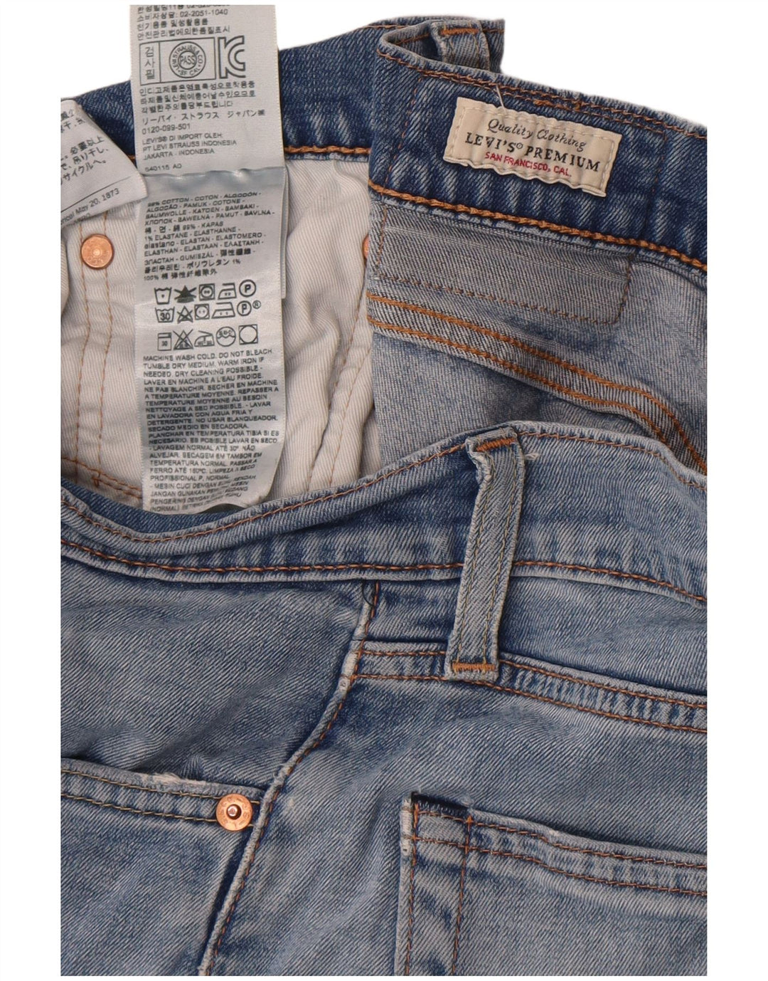 Levi's muške 511 uske traperice W32 L34 plavi pamuk