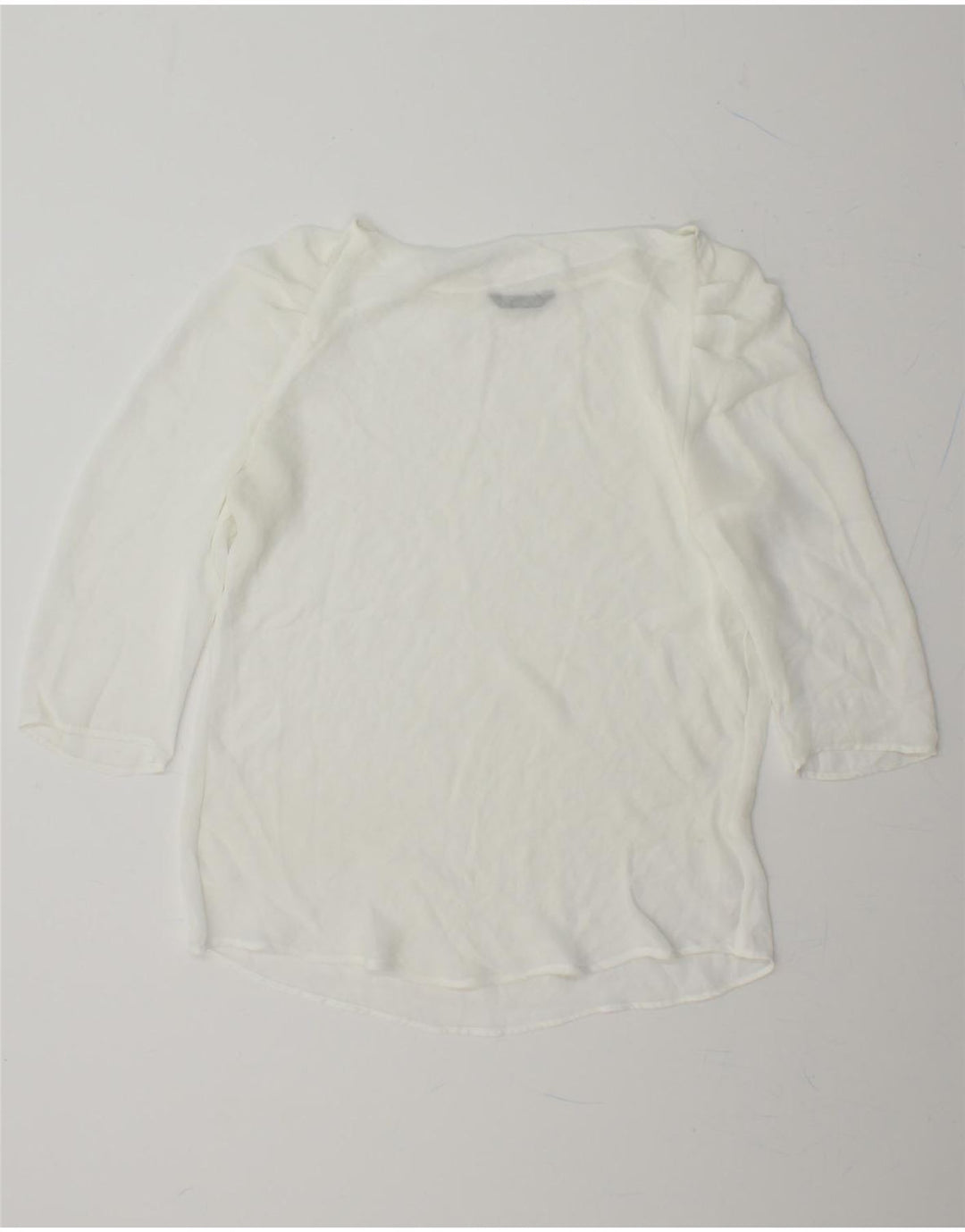 MASSIMO DUTTI Womens 3/4 Sleeve Blouse Top EU 40 Medium White Vintage Massimo Dutti and Second-Hand Massimo Dutti from Messina Hembry 