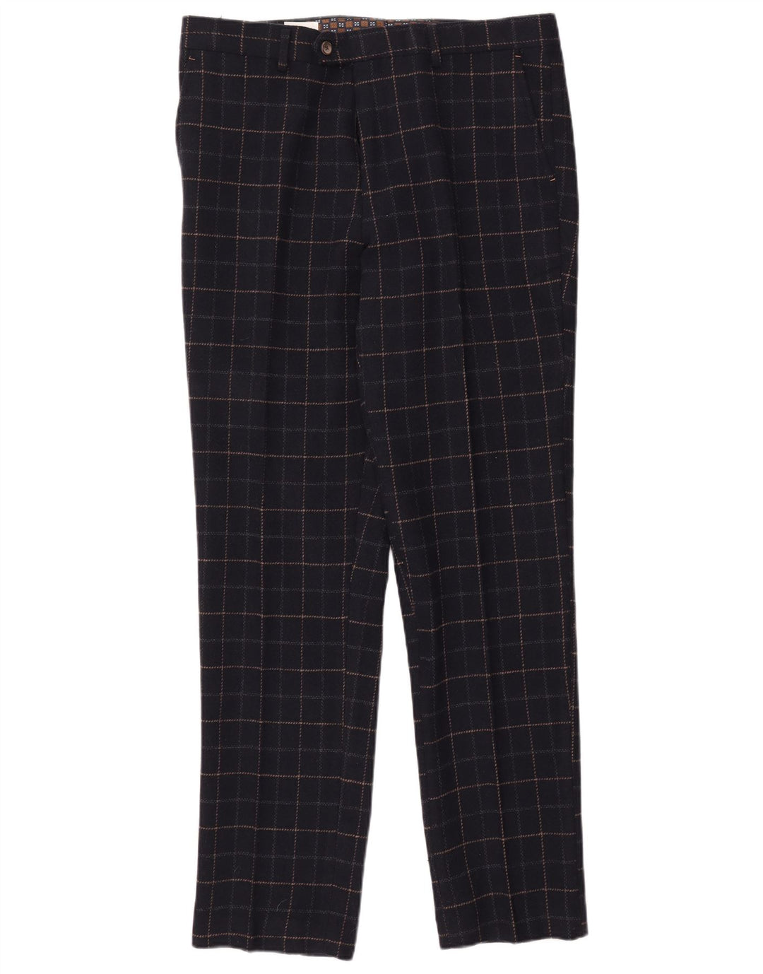 Cavani muško dvodijelno odijelo s dva gumba UK 40 Large W38 L32 tamnoplavi karirani