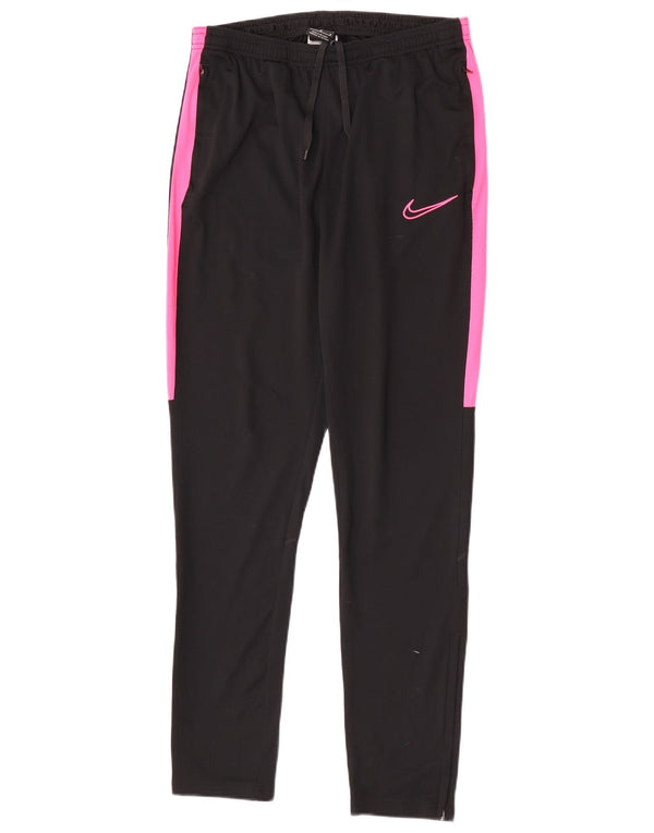 Nike Ženske Dri Fit Trenirke Hlače UK 14 srednje crne boje